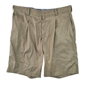 Nike Golf Tour Performance Dri-FIT Pleated Shorts Mens 34 Tan Khaki Brown G G